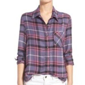 RVCA Purple Plaid Shirt